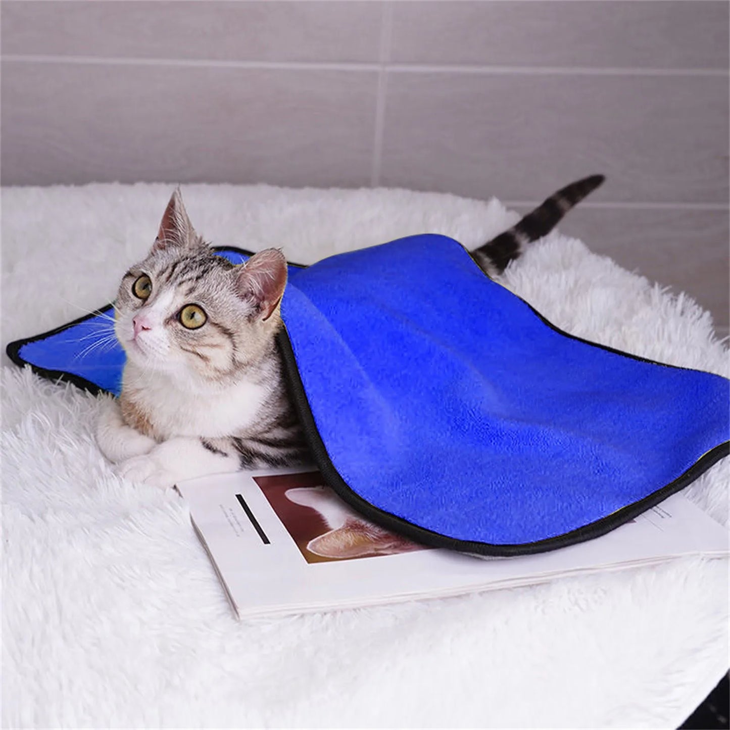 1pc 60*30cm Soft Pet Towel Quick-Absorbent Dog Bath Towel Pet Bathrobe to Keep Your Pet’S Fur Dry Quickly Absorbent Blanket
