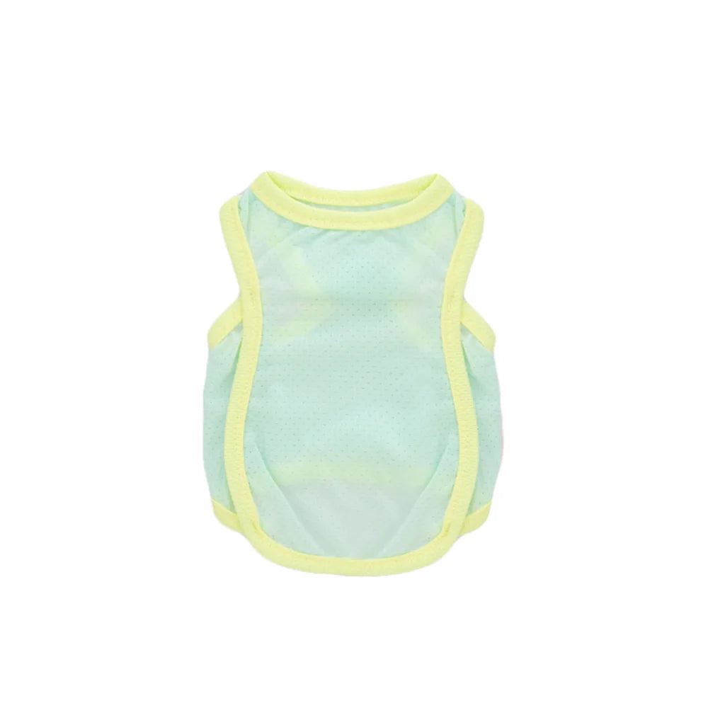 Dog Cool Summer Vest Cool Clothes Breathable Cooling Pet Ice Silk Solid Color Vest Cat and Dog Universal