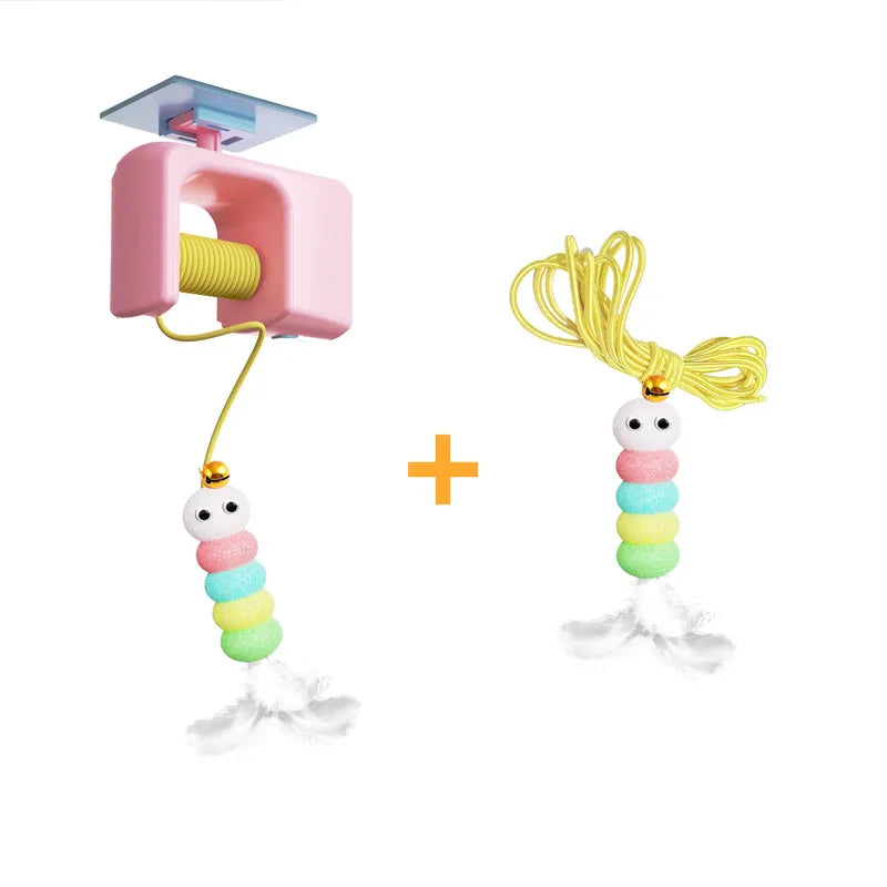 Caterpillar and Flying Bird Suitable for Self-playing Pet Chasing Toys Interactive Cat Toys for Indoor Cats Hanging Automatic