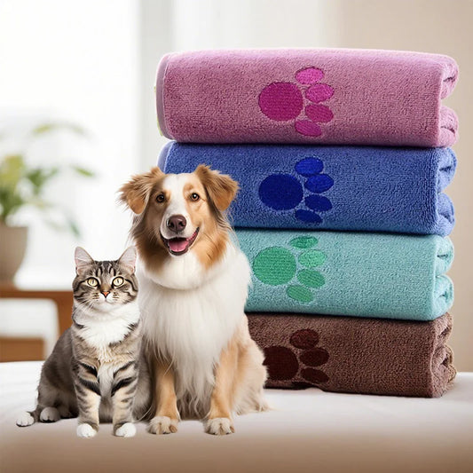 Microfiber Pet Absorbent Towels – Super Absorbent & Soft, No Deformation, Essential for Pet Bathing