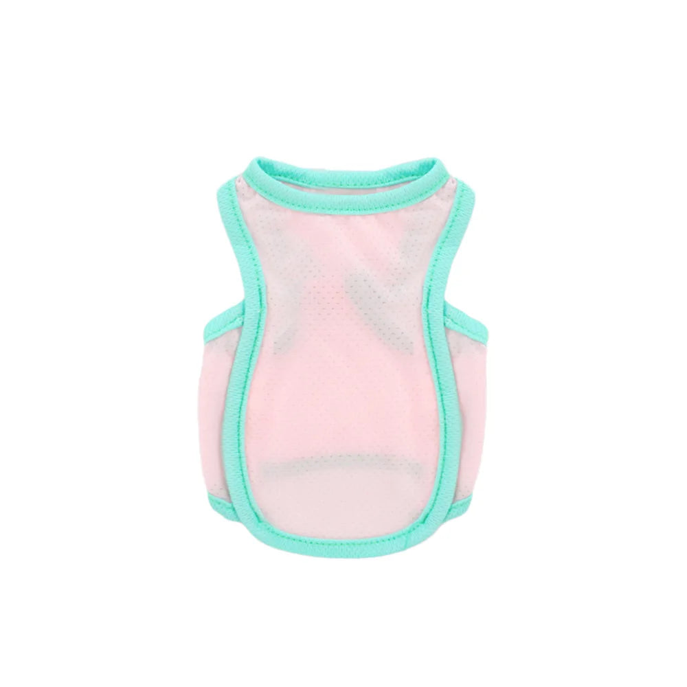 Dog Cool Summer Vest Cool Clothes Breathable Cooling Pet Ice Silk Solid Color Vest Cat and Dog Universal