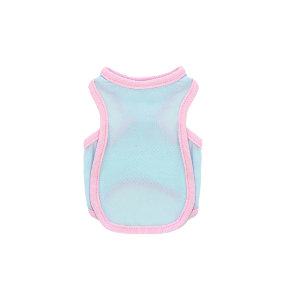 Dog Cool Summer Vest Cool Clothes Breathable Cooling Pet Ice Silk Solid Color Vest Cat and Dog Universal