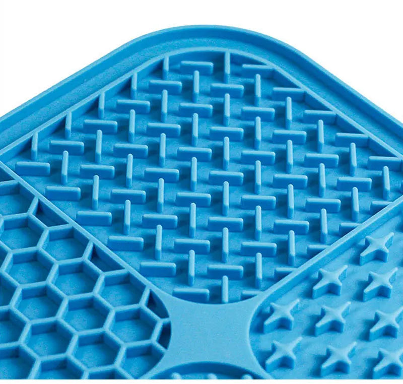 Pet Placemat Cat Slow Feeding Mat Dog Lick Mats Silicone Pets Eating Slowly Food Pad Cats Dogs Distracted Licking Plate Cutlery