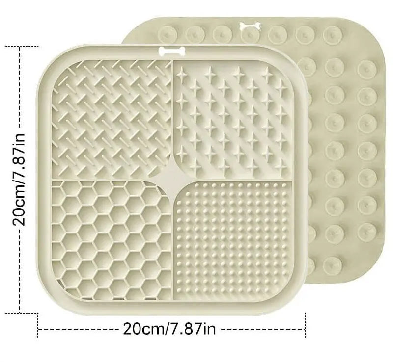 Pet Placemat Cat Slow Feeding Mat Dog Lick Mats Silicone Pets Eating Slowly Food Pad Cats Dogs Distracted Licking Plate Cutlery