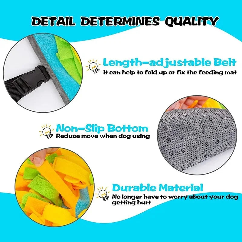 Large Snuffle Mat for Dogs Pet Interactive Training and Stress Relief Sniff  Feeding Mat Slow Feeder Dog Treat Mat Dog Toys